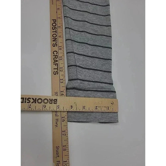 J. Jill Tunic Shirt Women's Size Small Grey Stripes V Neck Pockets Soft Waffle - Picture 5 of 7